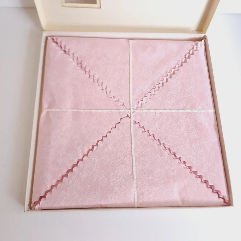 Vintage Japan Rice Paper Luncheon Napkins in‎ Box, Silk Effect